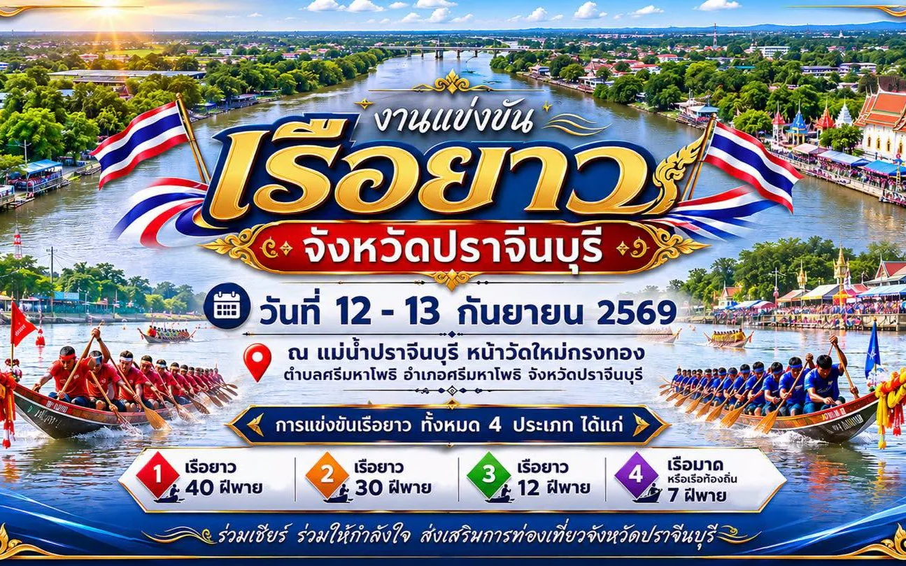 การประชุมจัดงานแข่งขันเรือยาวจังหวัดปราจีนบุรี ครั้งที่ 2/2569
